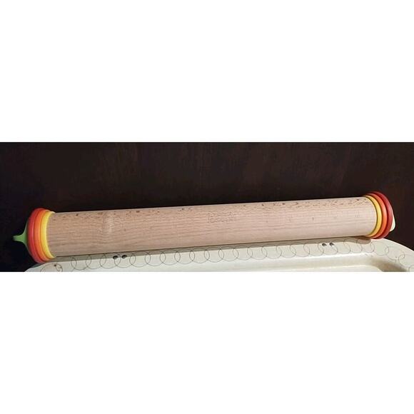 Joseph Joseph Adjustable Rolling Pin Removable Rings 16.5" Baking - Picture 1 of 4